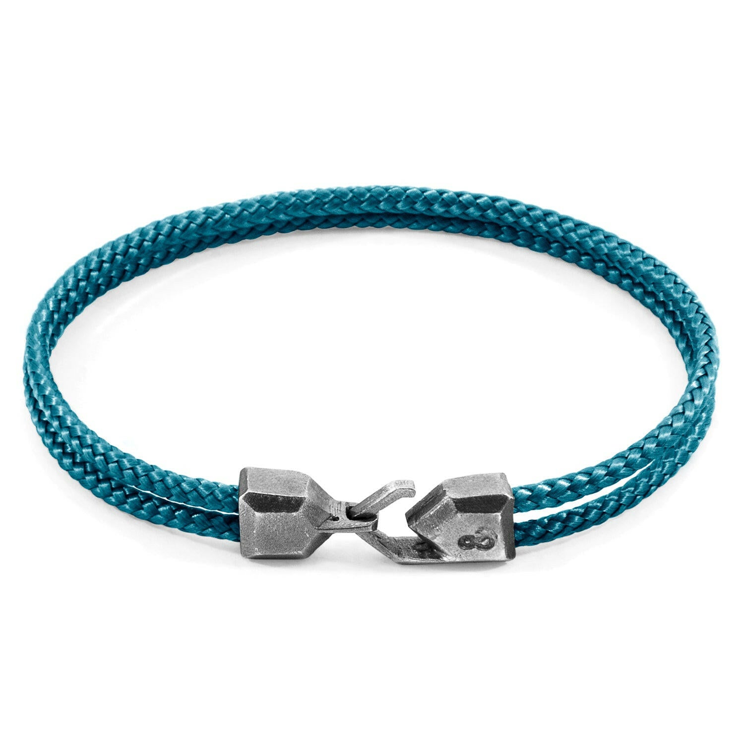 Ocean Blue Cromer Silver and Rope Bracelet.