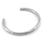 Haden Half Rope Wayfarer Silver Bangle.