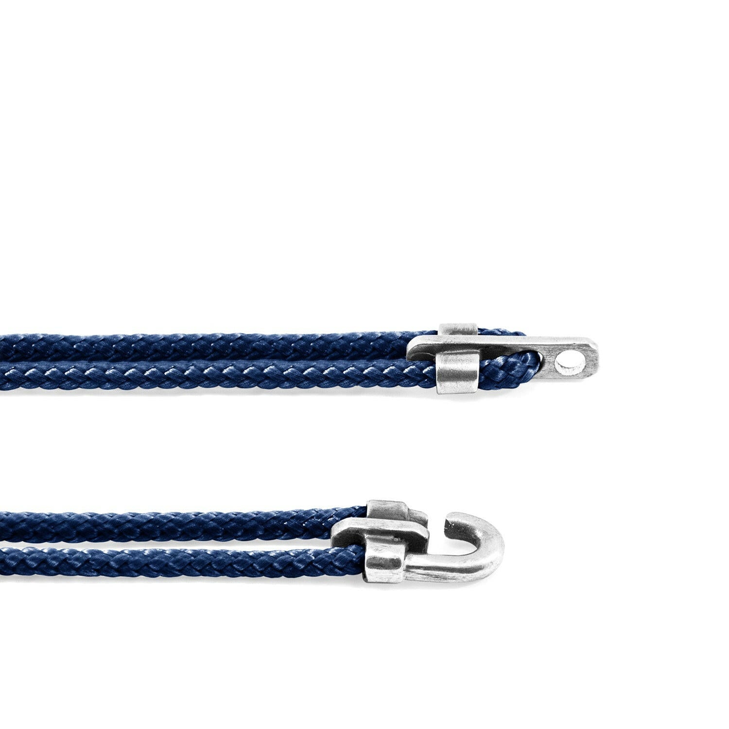 Navy Blue Canterbury Silver and Rope Bracelet.