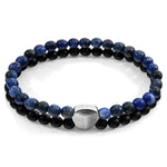 Blue Sodalite Iguazu Silver and Stone Bracelet.