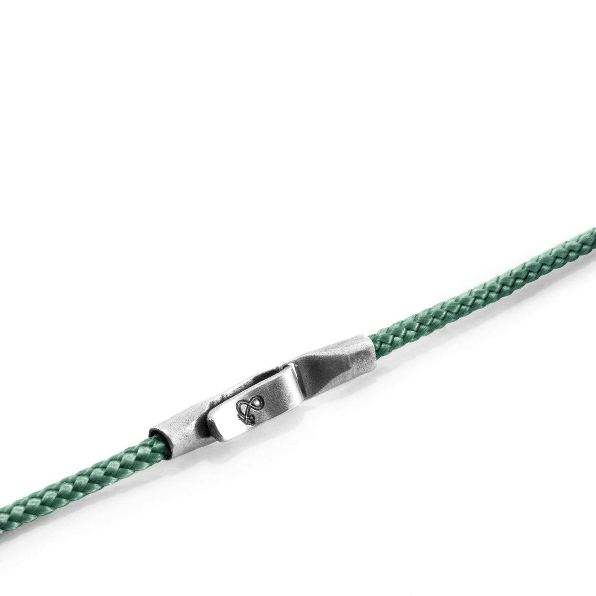 Mint Green Liverpool Silver and Rope Bracelet.