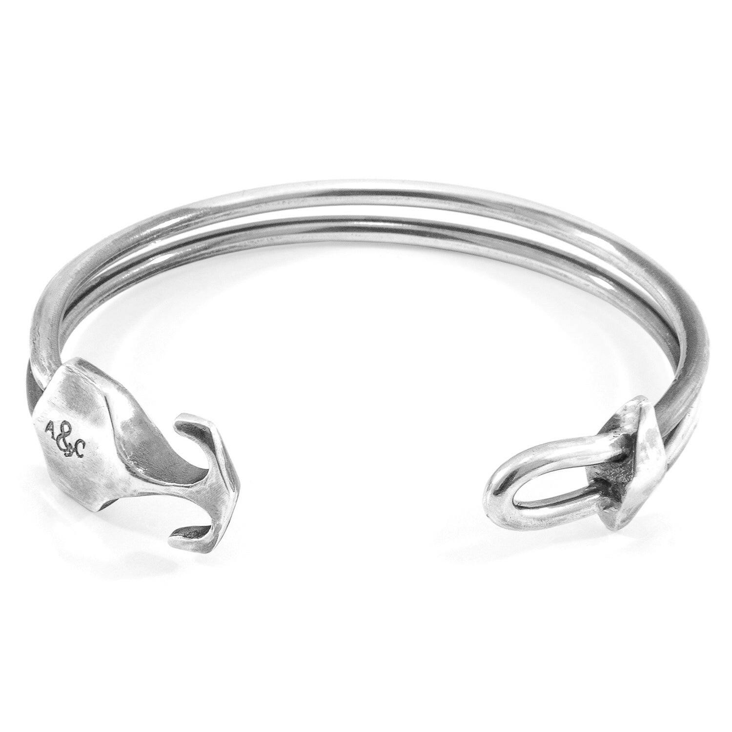 Delta Anchor Silver Bangle.