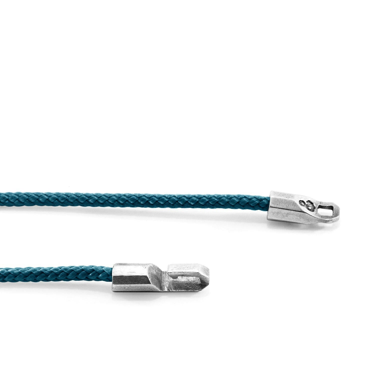 Ocean Blue Talbot Silver and Rope Bracelet.