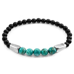 Blue Turquoise Hukou Silver and Stone Bracelet.