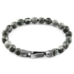 Grey Jasper Nachi Silver and Stone Beaded Bracelet.