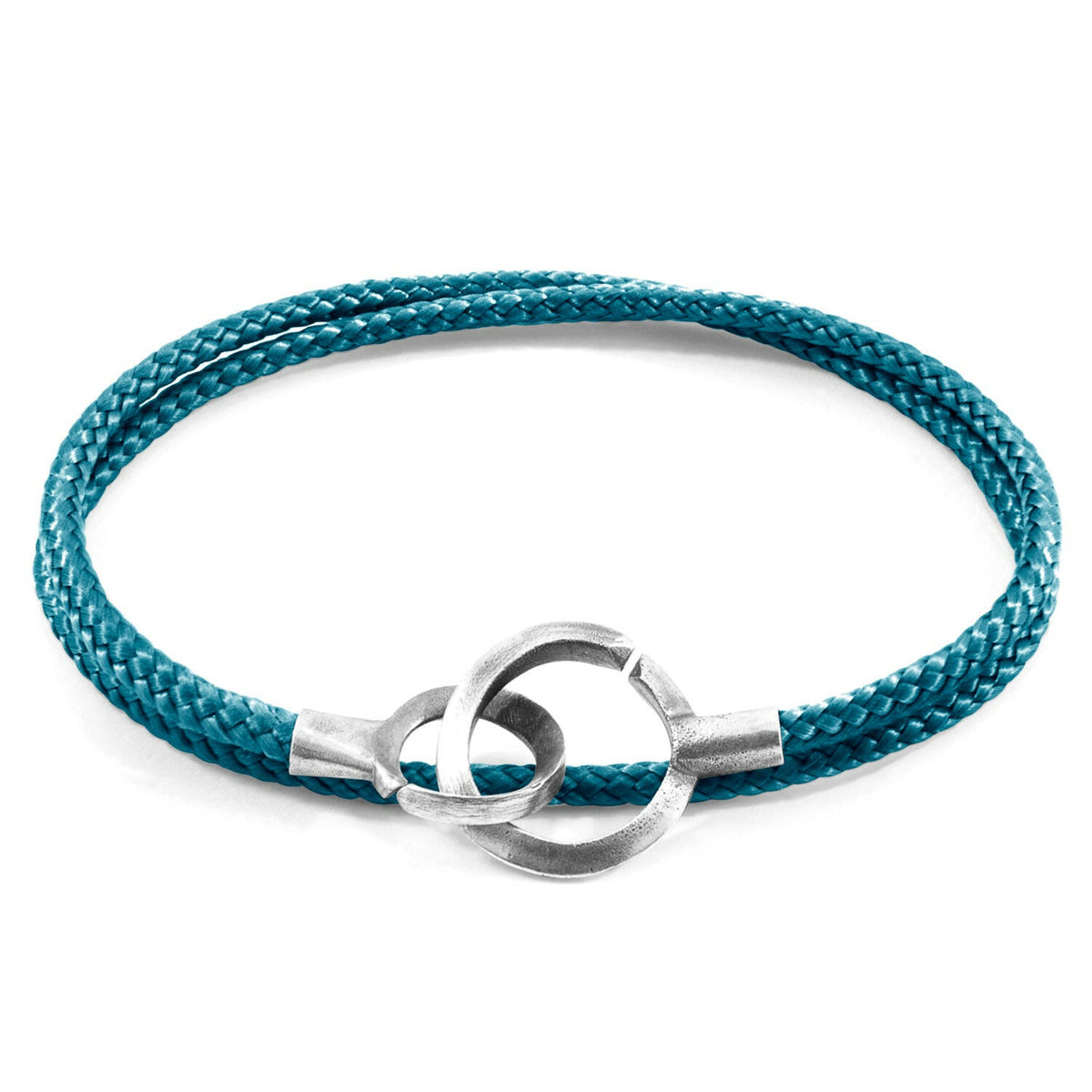 Ocean Blue Montrose Silver and Rope Bracelet.