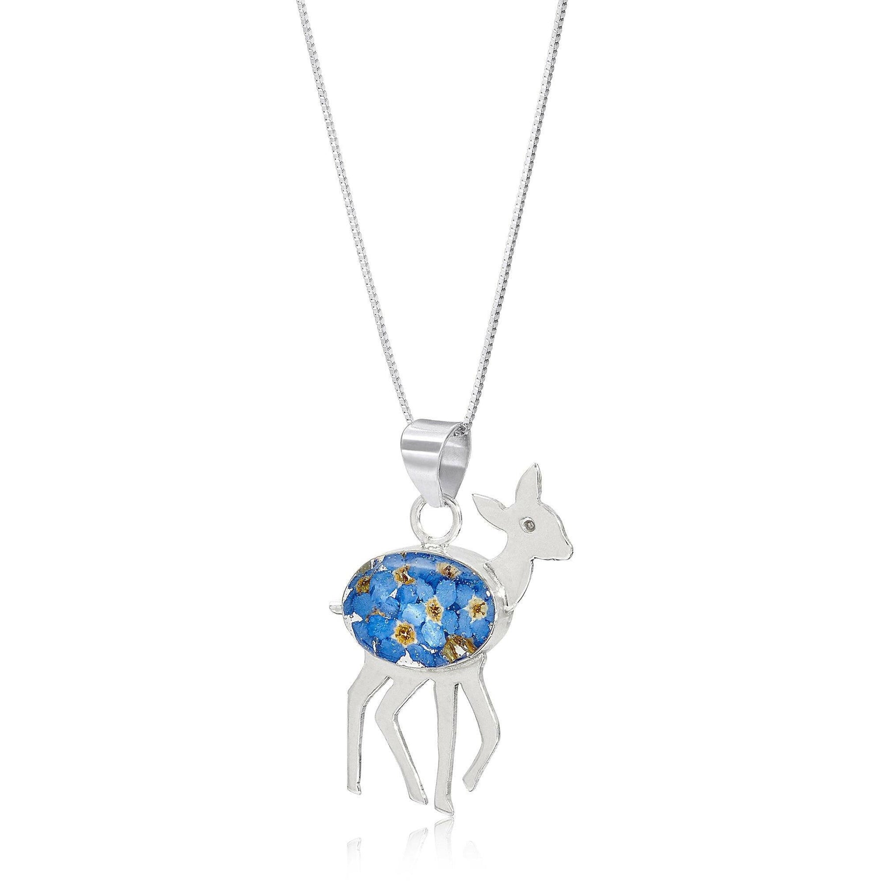 Deer necklace by  Shrieking Violet® Sterling silver deer pendant with.