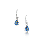 Drop dangle forget-me-not earrings by Shrieking Violet® Sterling.