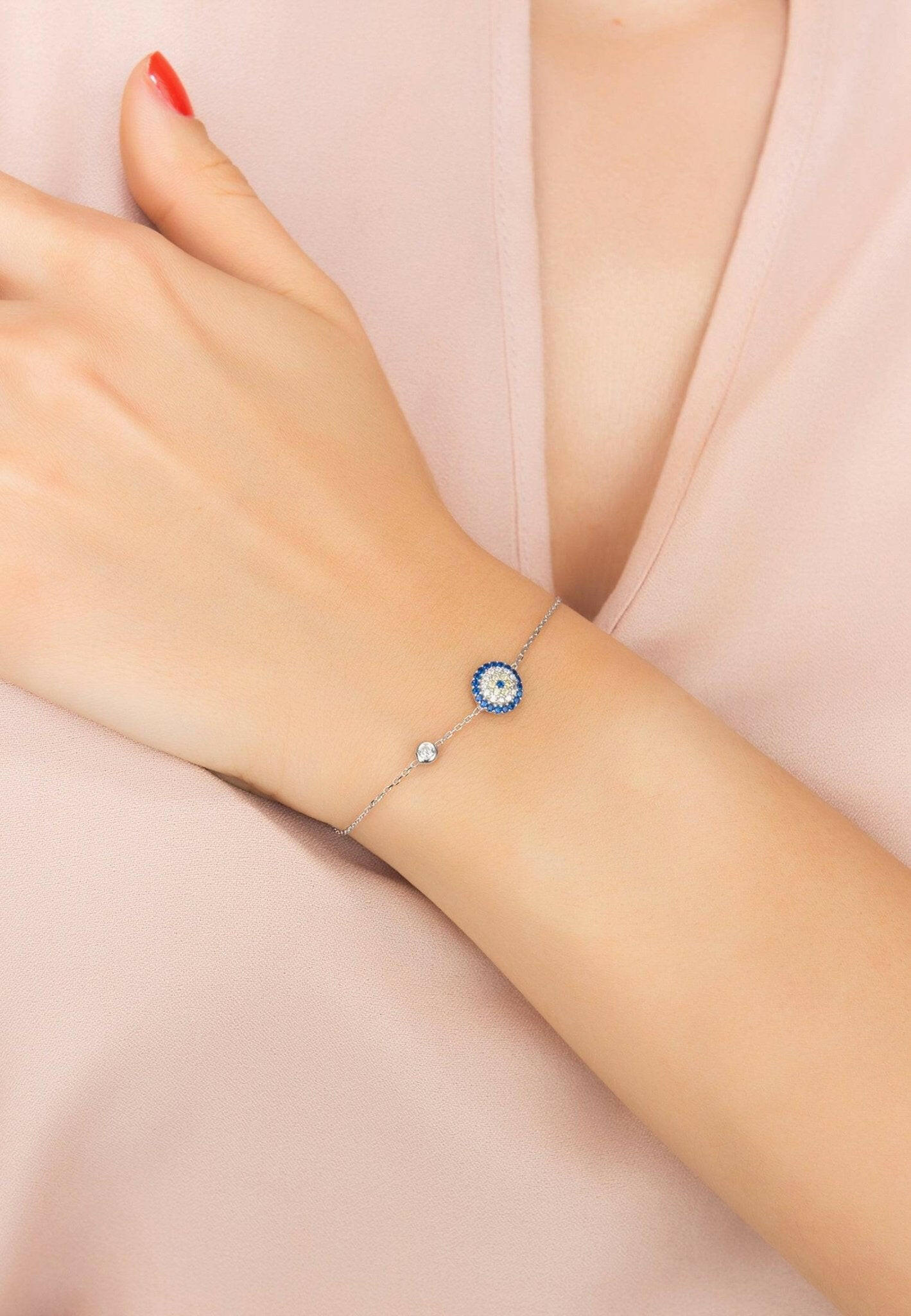 Evil Eye Bracelet Silver.