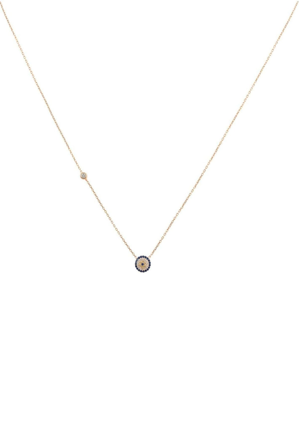 Evil Eye Necklace Rosegold.