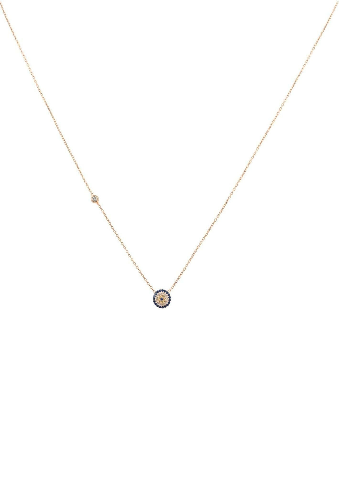 Evil Eye Necklace Rosegold.