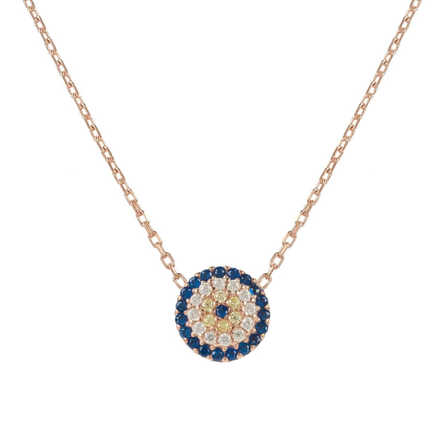 Evil Eye Necklace Rosegold.