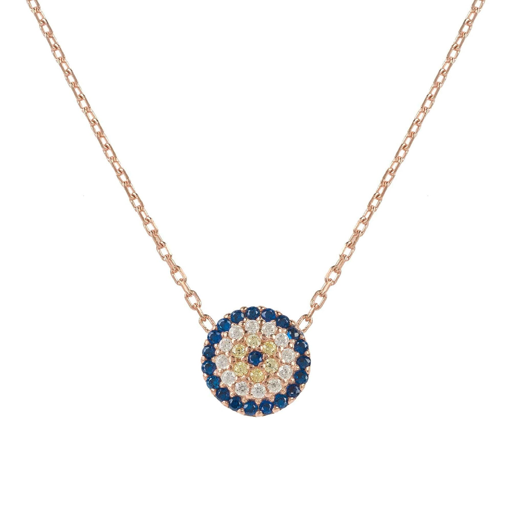 Evil Eye Necklace Rosegold.