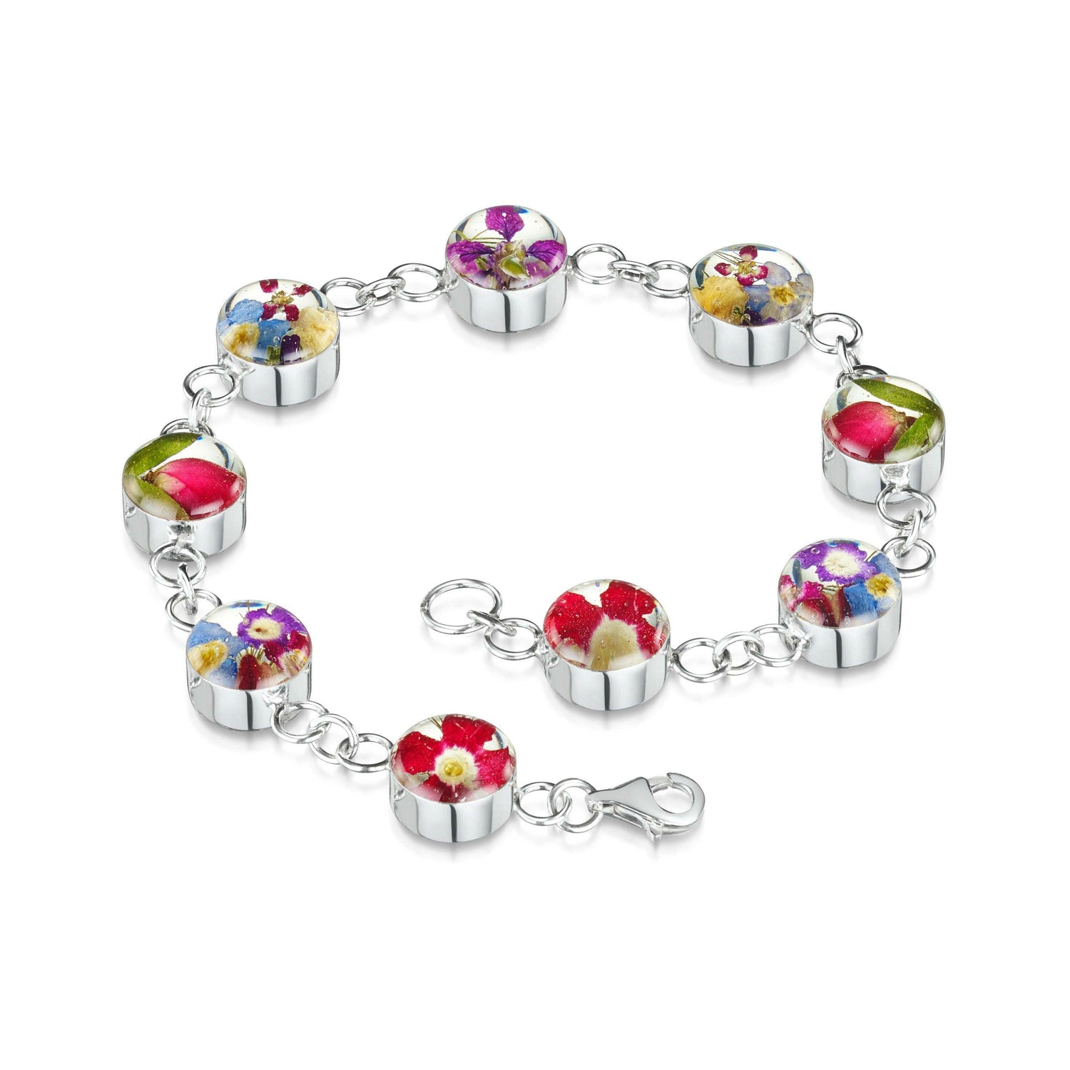 Flower jewellery by  Shrieking Violet® Sterling silver bracelet.