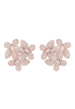 Flowers Large Stud Earrings Rosegold.