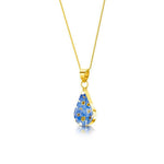 Forget-me-not necklace by Shrieking Violet® Sterling silver teardrop.