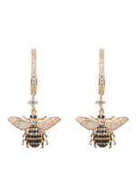 Honey Bee Drop Earrings Rosegold.