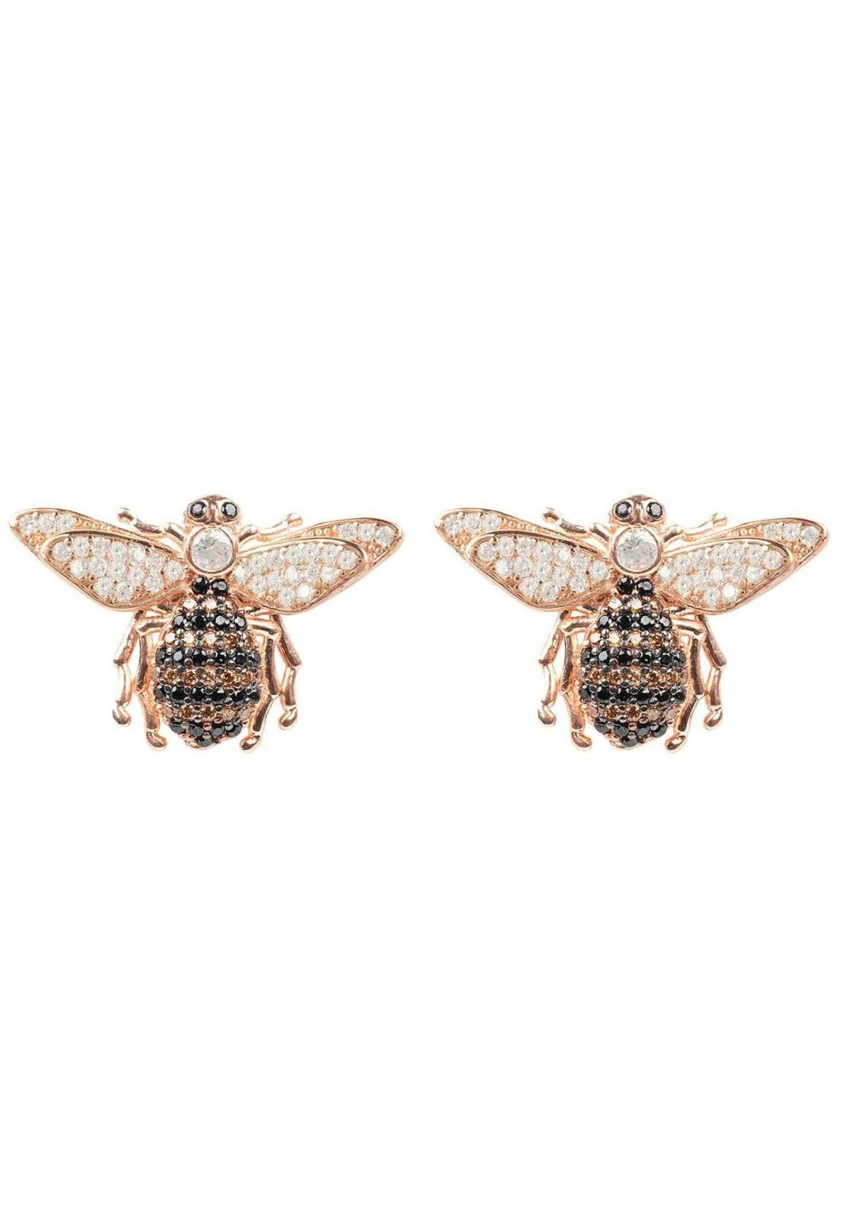 Honey Bee Stud Earrings Rosegold.