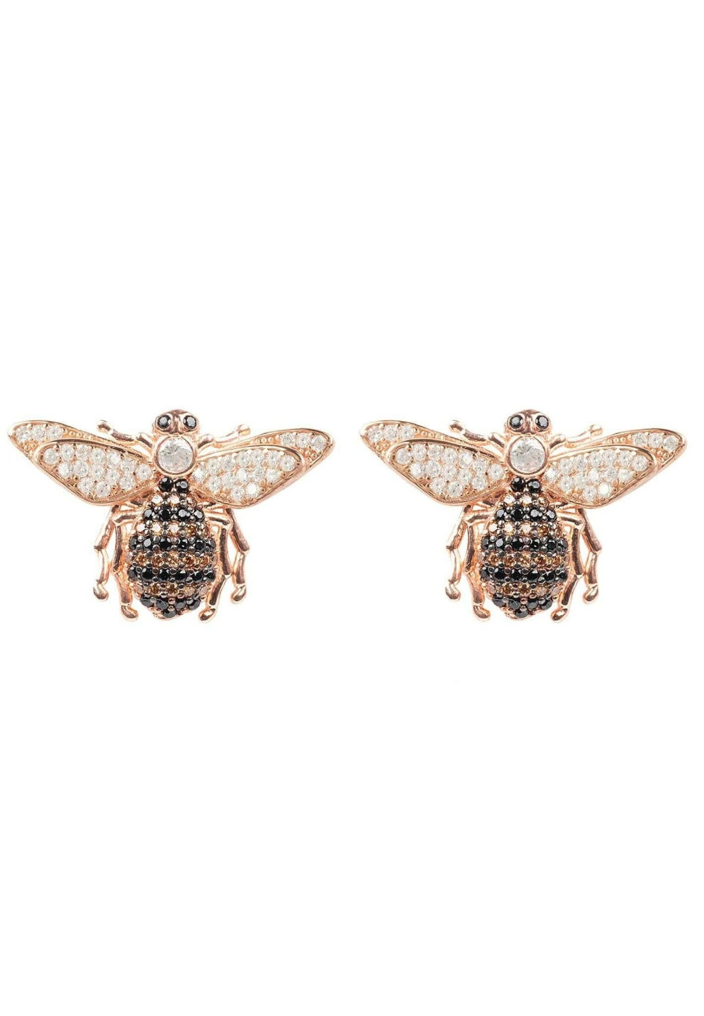 Honey Bee Stud Earrings Rosegold.