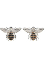 Honey Bee Stud Earrings Silver.