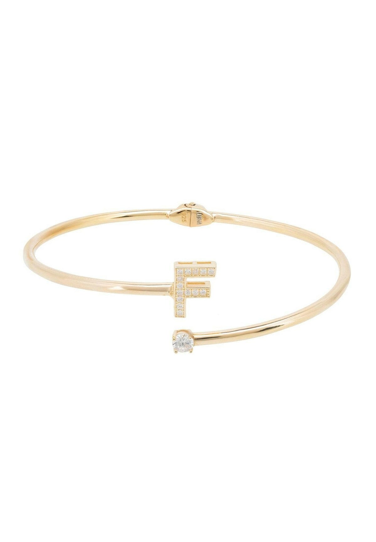 Initial Bangle Gold F.