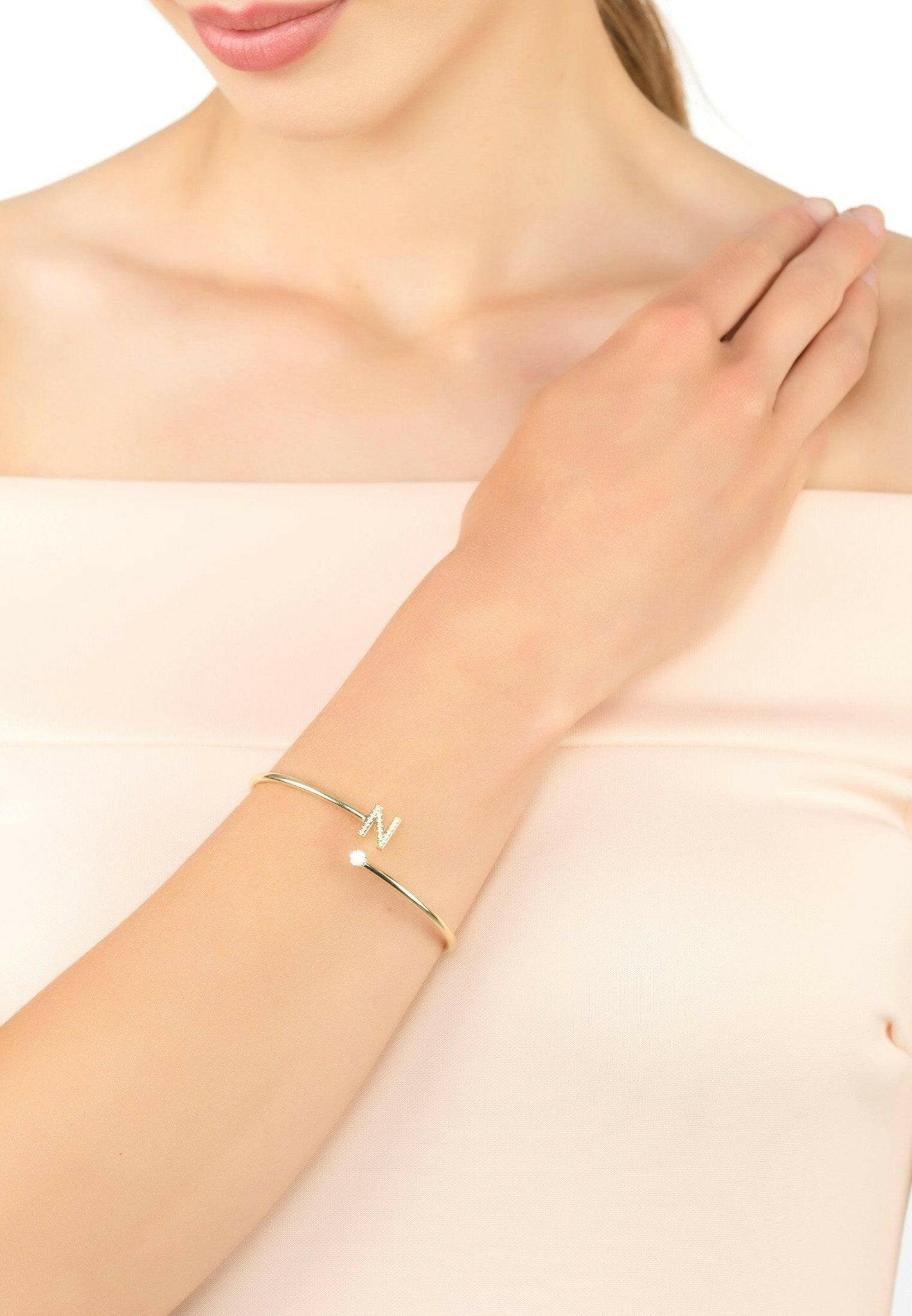 Initial Bangle Gold N.