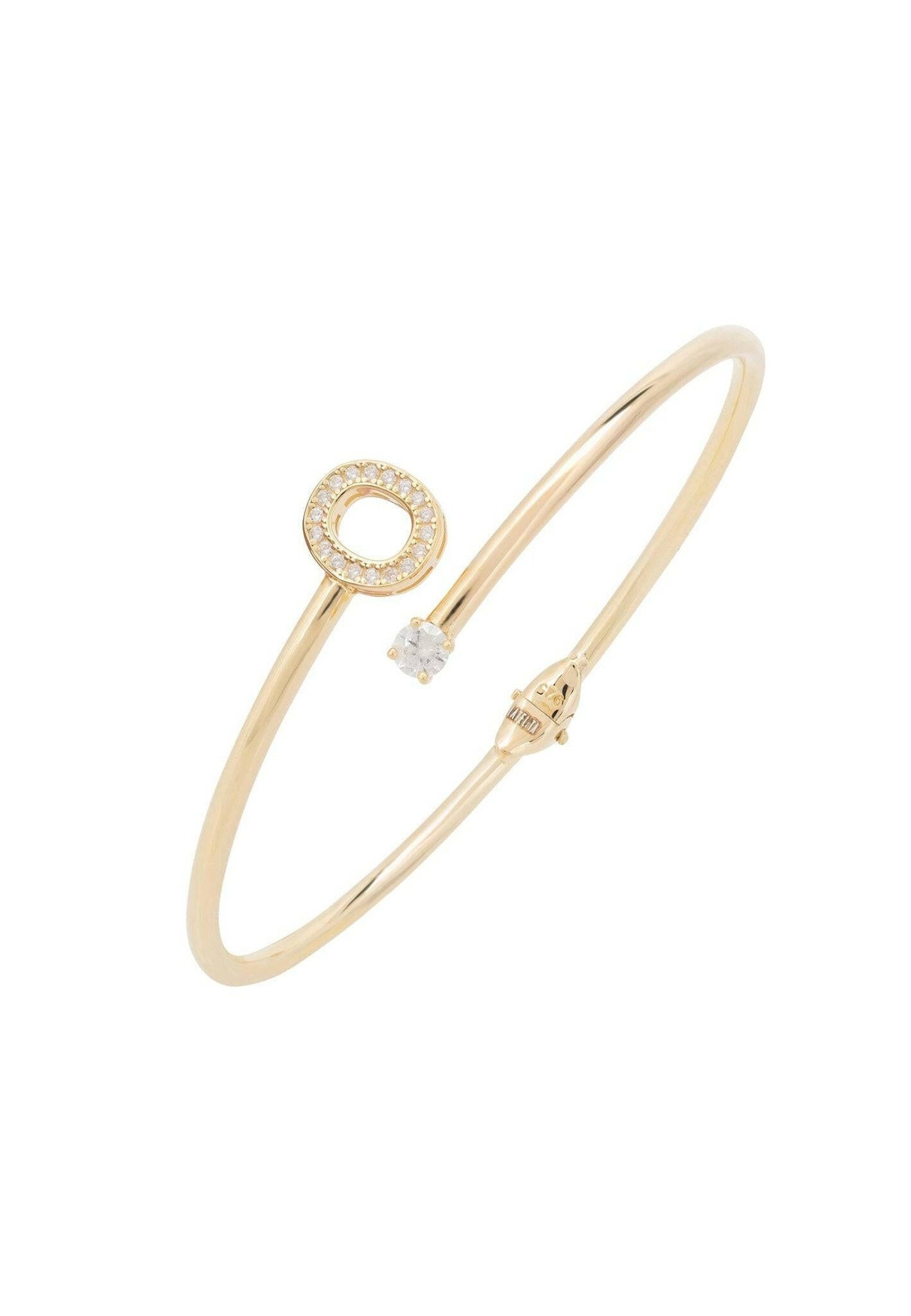 Initial Bangle Gold O.