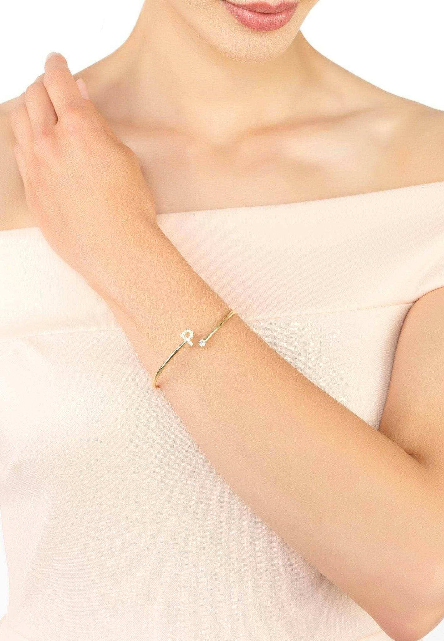 Initial Bangle Gold P.