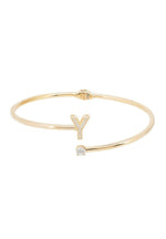 Initial Bangle Gold Y.