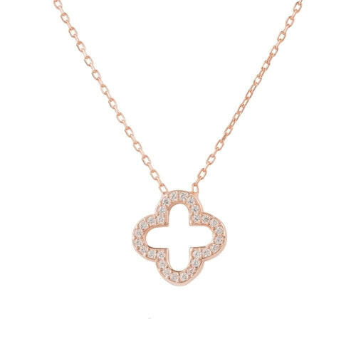 Open Clover Pendant Necklace.