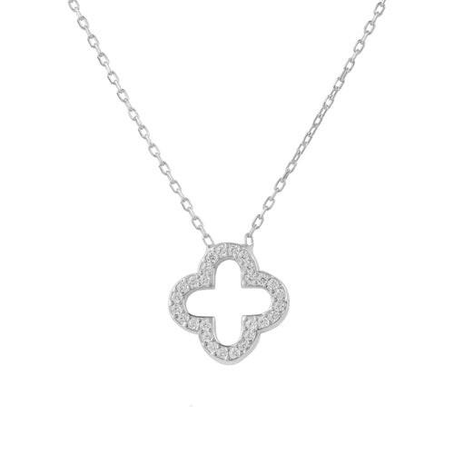 Open Clover Pendant Necklace.