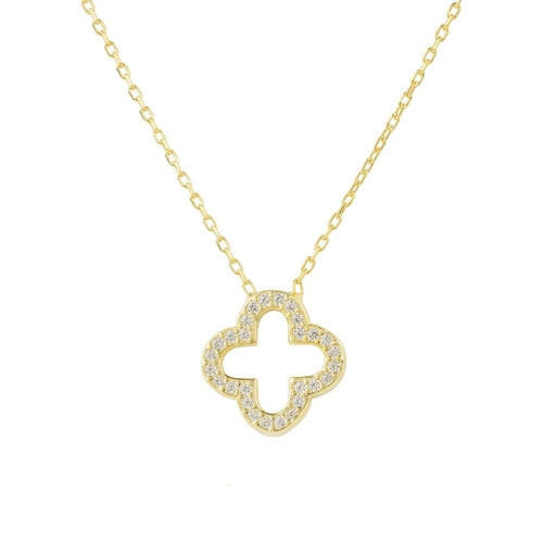 Open Clover Pendant Necklace.