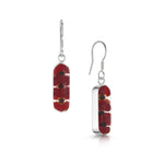 Poppy drop earrings 'Leela' vertical bar.