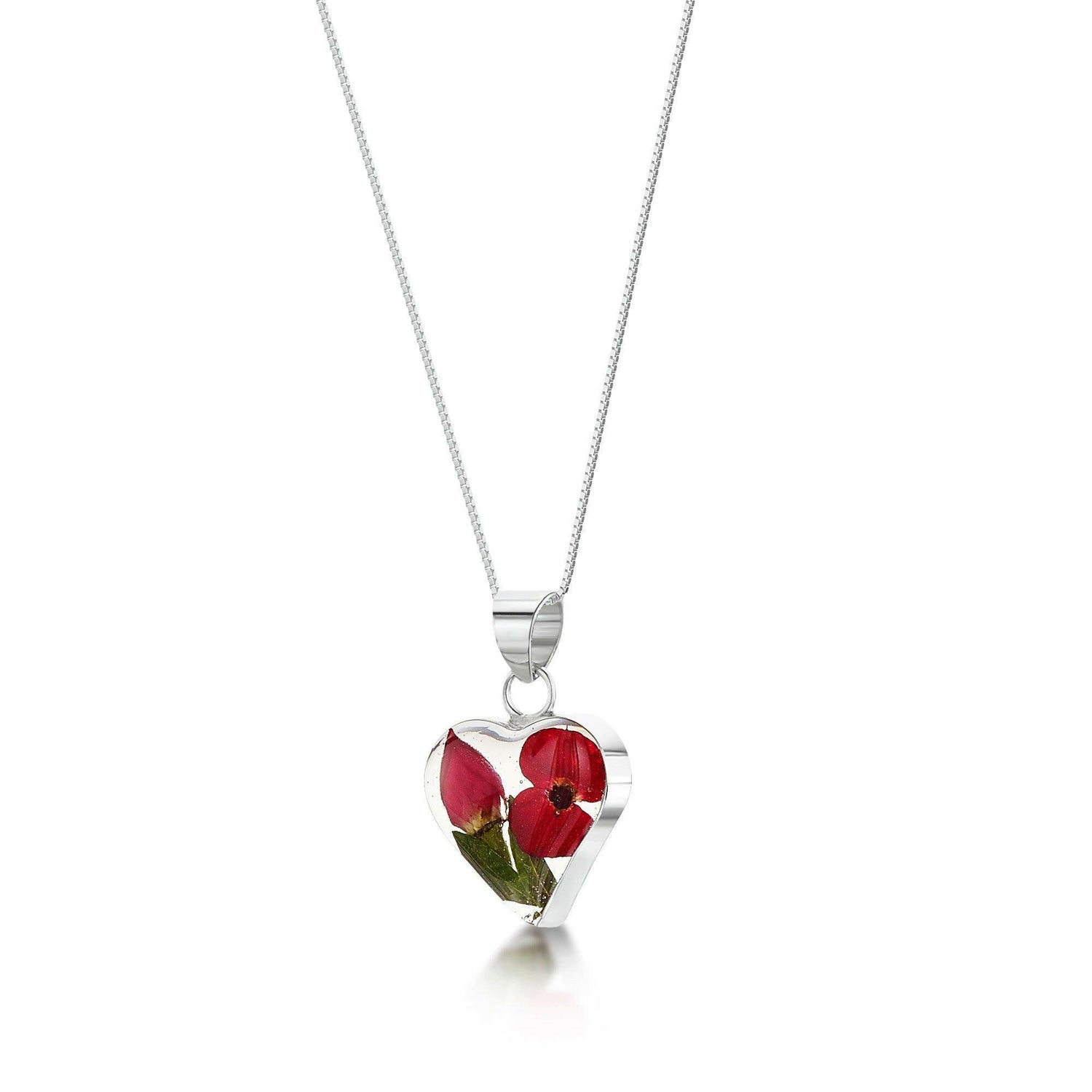 Poppy necklace by  Shrieking Violet® Sterling silver swirl pendant.