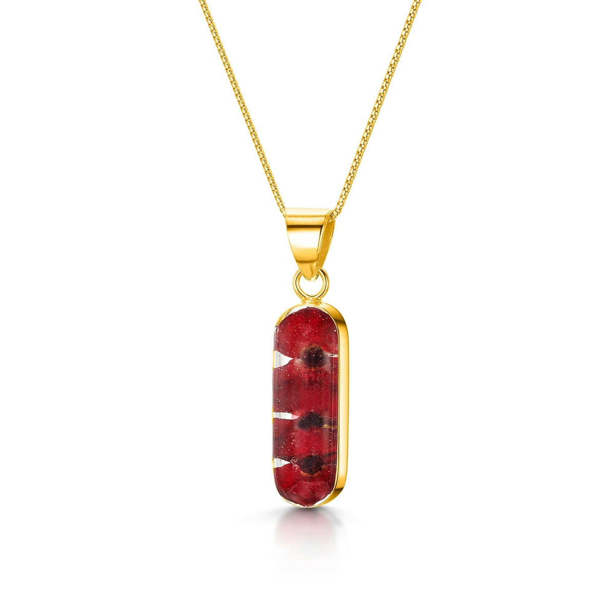 Poppy necklace 'Leela' vertical bar pendant.