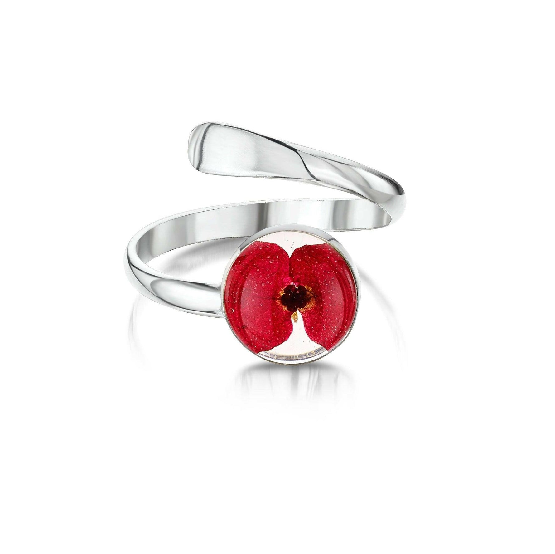 Poppy ring by  Shrieking Violet® Sterling silver adjustable ring.