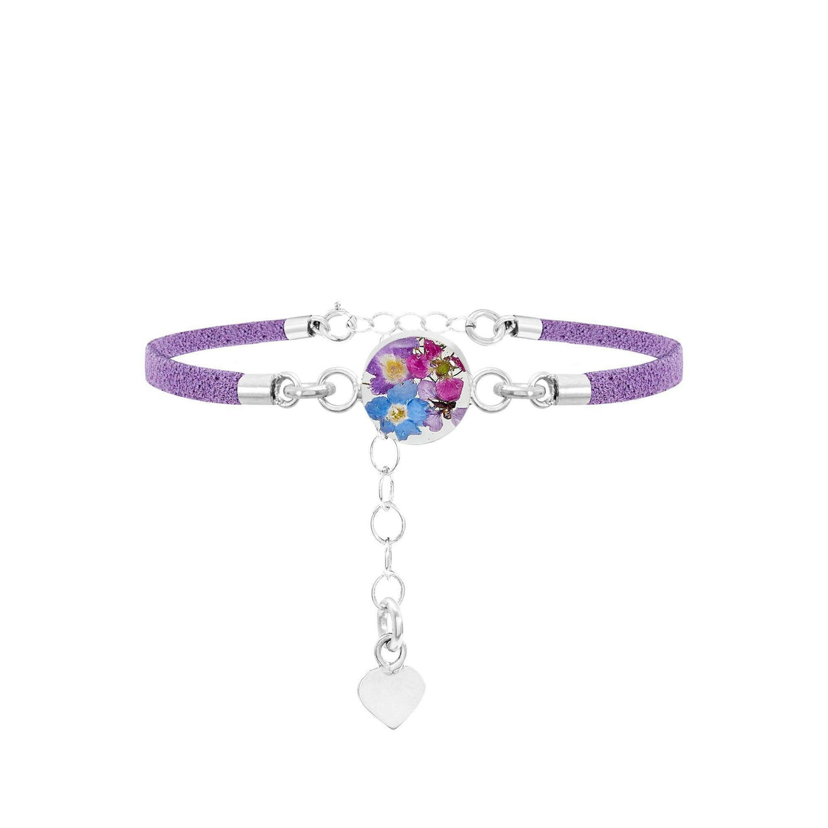 Shrieking Violet Funky Bracelet - Purple 'Vegan suede' strap -.