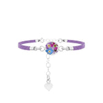 Shrieking Violet Funky Bracelet - Purple 'Vegan suede' strap -.