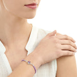 Shrieking Violet Funky Bracelet - Purple 'Vegan suede' strap -.