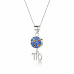 Virgo Necklace - Sterling silver pendant with real flowers & a zodiac.